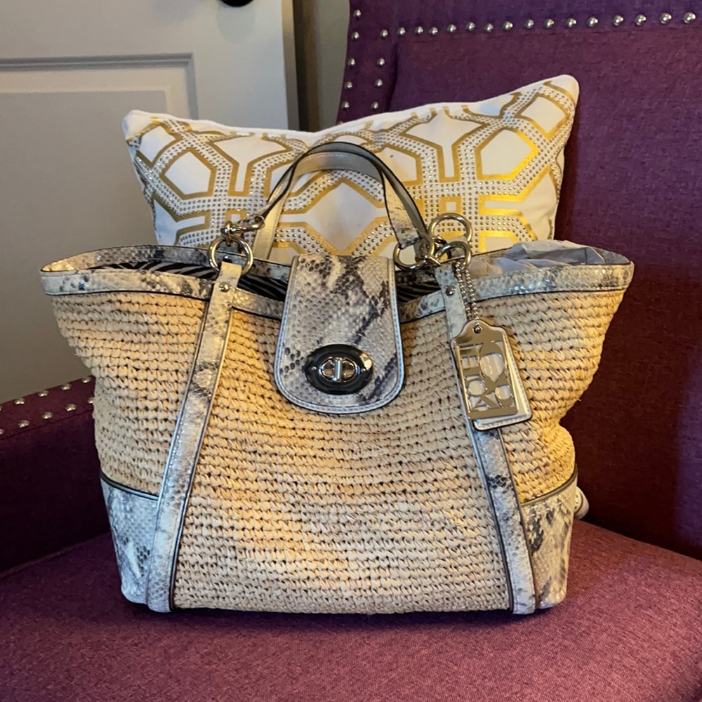 Coach snake print summer bag.